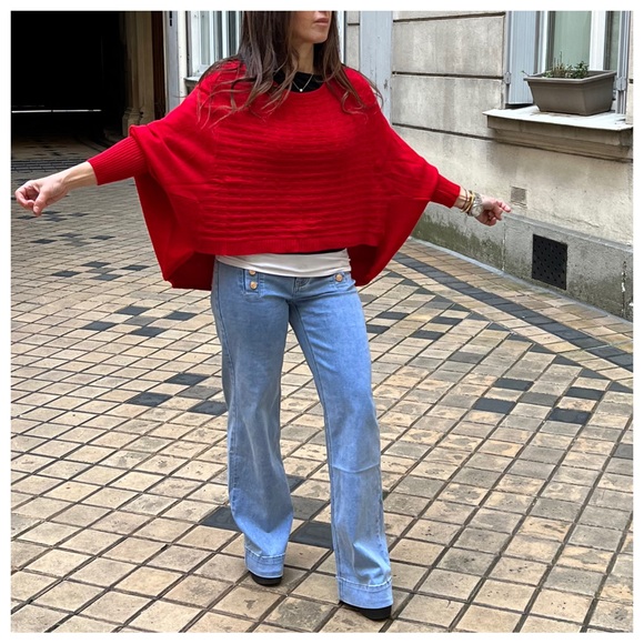 #20 PARIS CHIC FABULOUS SAILOR STYLE WIDE LEG JEANS - Picture 4 of 7